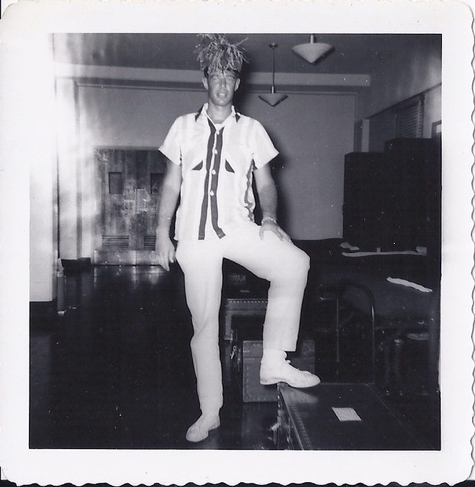Sam dressed up for a party in Hawaii, where he was stationed in the U.S. Army. Of blessed memory, Sam, we honor your service. “Freedom is not free.”