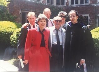 Son Jonathan’s law school graduation, Yale, 1986, with Myrna, her brother Sam, sister-in-law Herta, her father and son Jesse.