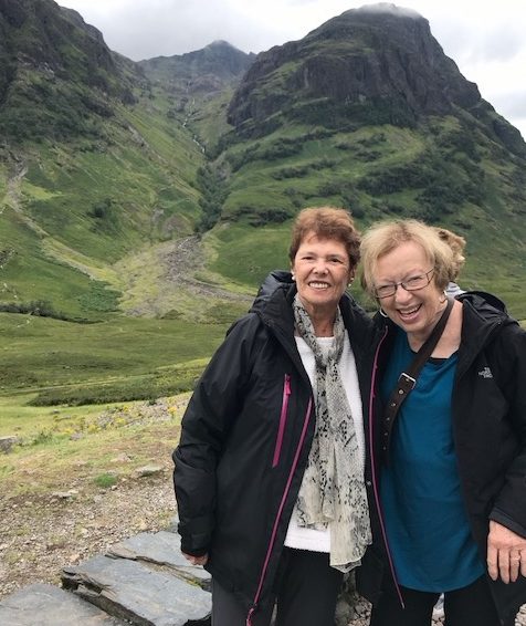 Myrna and a Brooklyn friend on one of her many trips. An inveterate traveler, she visited nearly 90 countries and, but for Covid, would have reached at least 95, with a spring 2020 trip planned to Kazakhstan, Tajikistan, Turkmenistan, Kyrgyzstan and Uzbekistan.