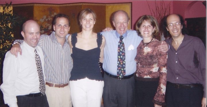 Myrna’s children, her nieces and nephew, and her brother Sam at a family bat mitzvah, circa 2012.
